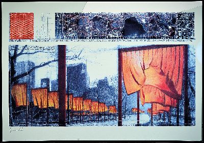 27128908k - Christo 1935-2020, The Gates, New York 2005,Farboffset, handsigniert, ca. 56x91cm, ...