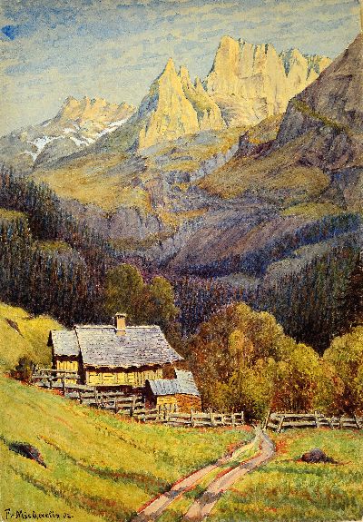 27129065a - Fr. Michaelis, deutscher Künstler der um 1900 -30er-Jahre, 4 Aquarelle mit ...