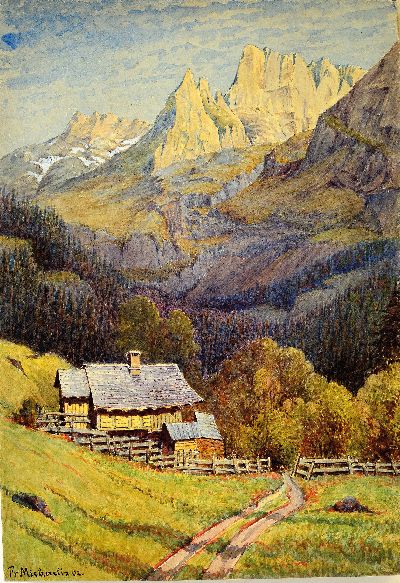 27129065l - Fr. Michaelis, deutscher Künstler der um 1900 -30er-Jahre, 4 Aquarelle mit ...