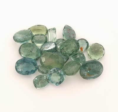 27129148a - Lot 20 loose tourmalines , total approx. 12.31 ct, different shapes, sizes and colour ...