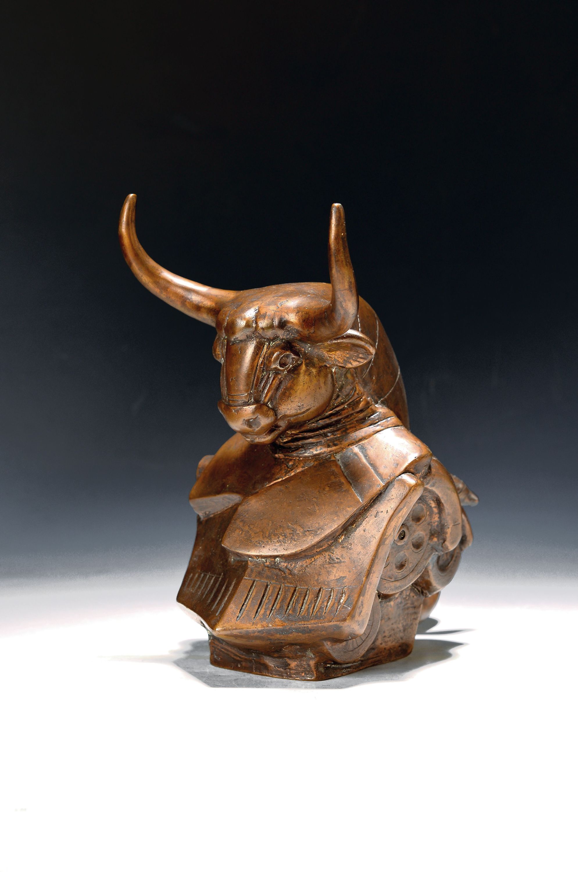Image 27129588 - Gernot Rumpf, geb. 1941 Kaiserslautern,, großer Dannstadter Stier, Bronzefigur, signiert ...