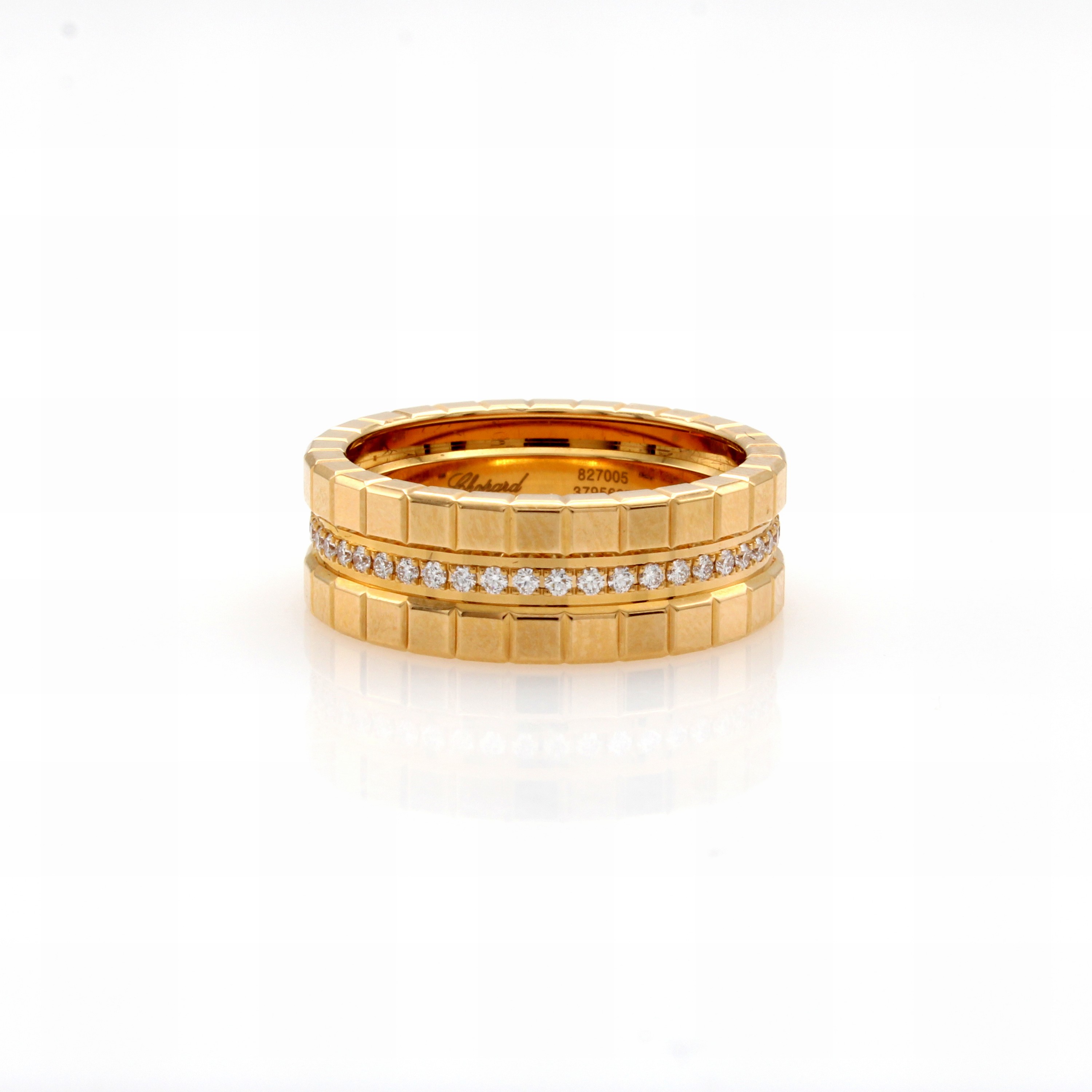 Image 27129876 - Chopard Ring Ice Cube mit Brillanten, RoséG 750/000, 47 Brill. zus. ca. 0.32 ct feines ...