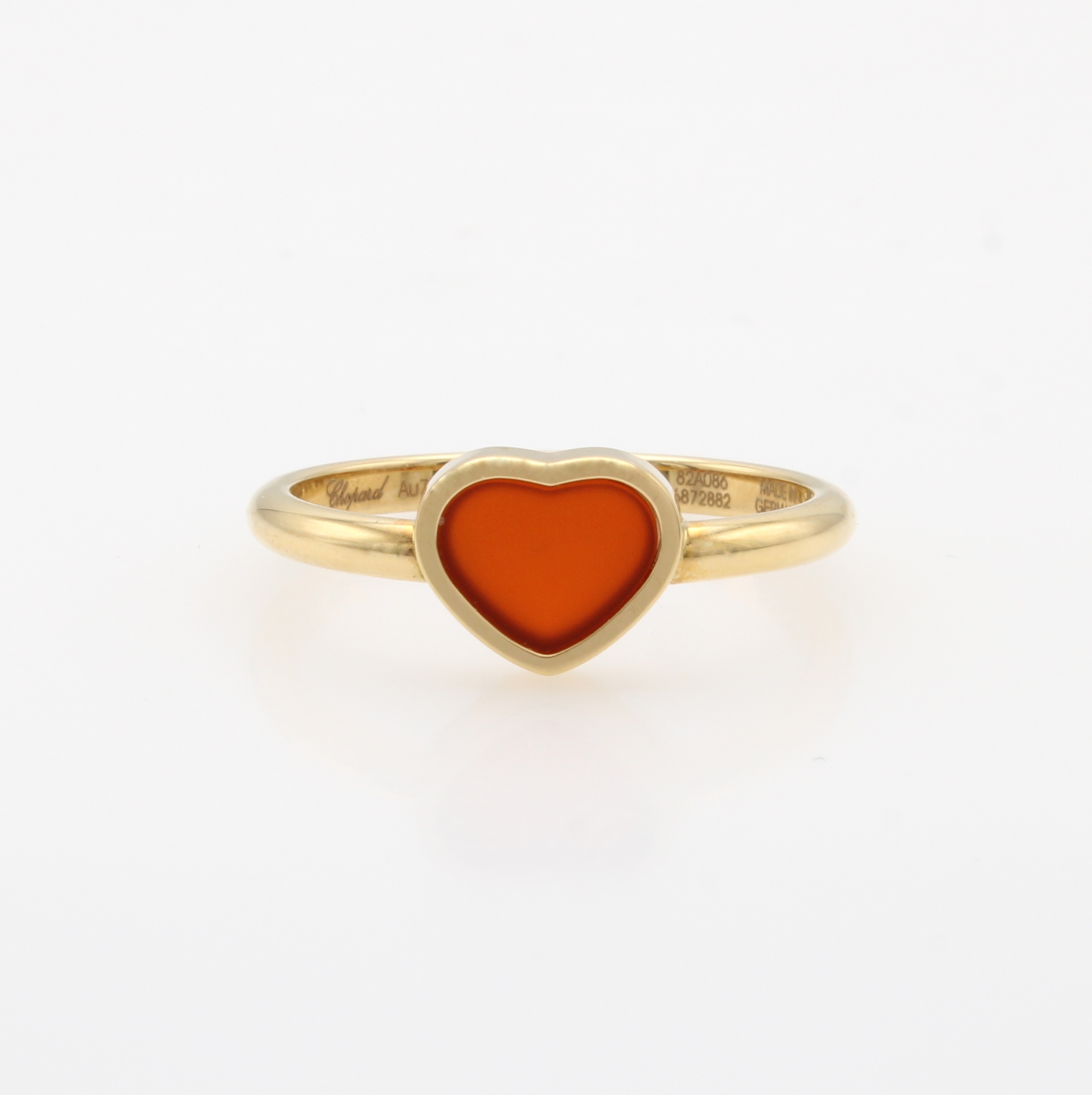 Image 27129891 - Chopard Ring My Happy Hearts, RoséG 750/000,m. Karneol, RW ca. 53.5, orig. Etui u. ...
