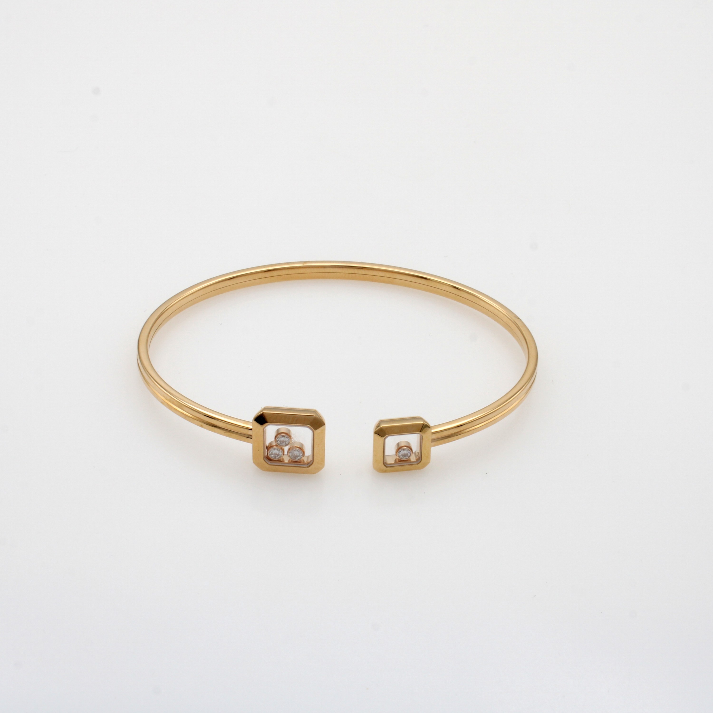Image 27129949 - Chopard Armreif Happy Diamonds mit Brillanten, RoséG 750/000, Gr. M, 4 Brill. zus. ca. ...