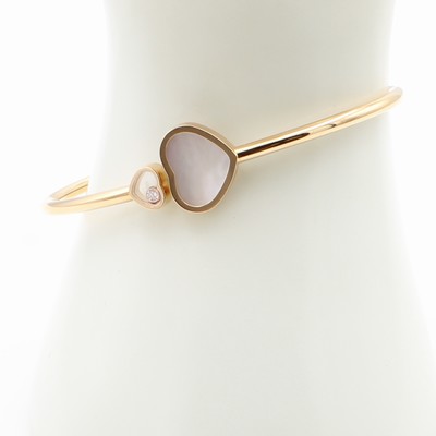27129901a - Chopard Armspange Happy Hearts mit Perlmutt und Brillant, RoséG 750/000, Brill. ca. ...