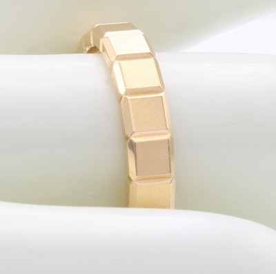 27129904a - Chopard Ring Ice Cube, RoséG 750/000, RW ca. 54, orig. Etui u. Papiere anbei