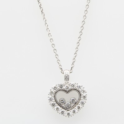 Image Chopard Collier Happy Diamonds mit Brillanten, WG 750/000, 3 Brill. lose im Herz gef. ...