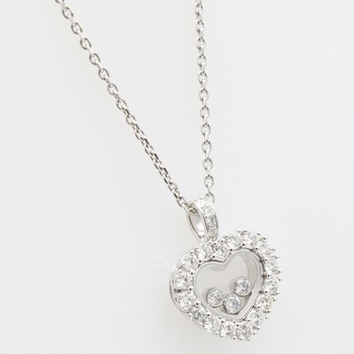 27129928a - Chopard Collier Happy Diamonds mit Brillanten, WG 750/000, 3 Brill. lose im Herz gef. ...