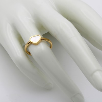 27129939a - Chopard Ring My Happy Hearts mit Perlmutt, RoséG 750/000, RW ca. 55, orig. Etui u. ...