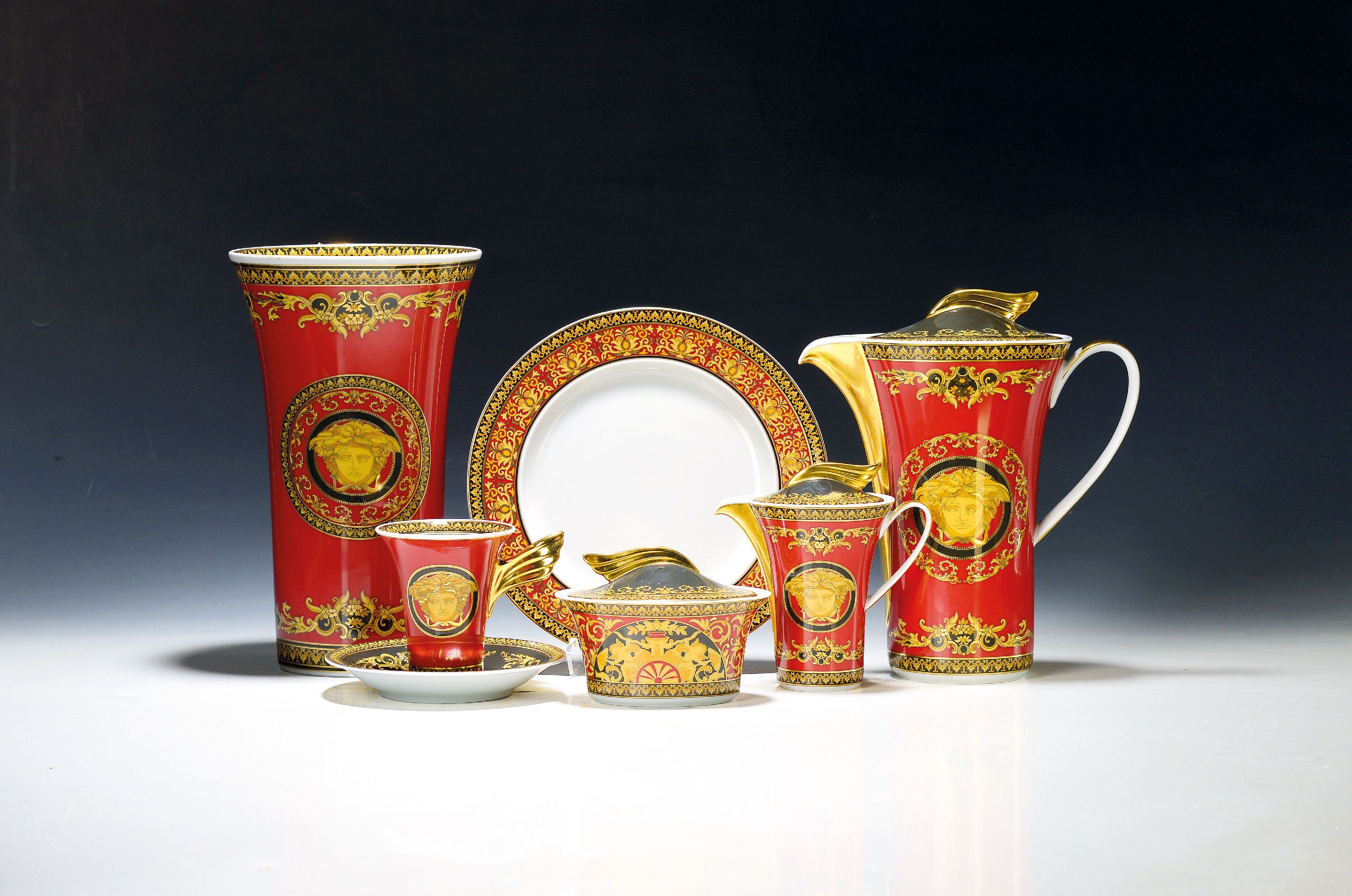 Image 27130019 - Coffee service for 6 people, Rosenthal, designed by Gianni Versace, model Medusa, ...