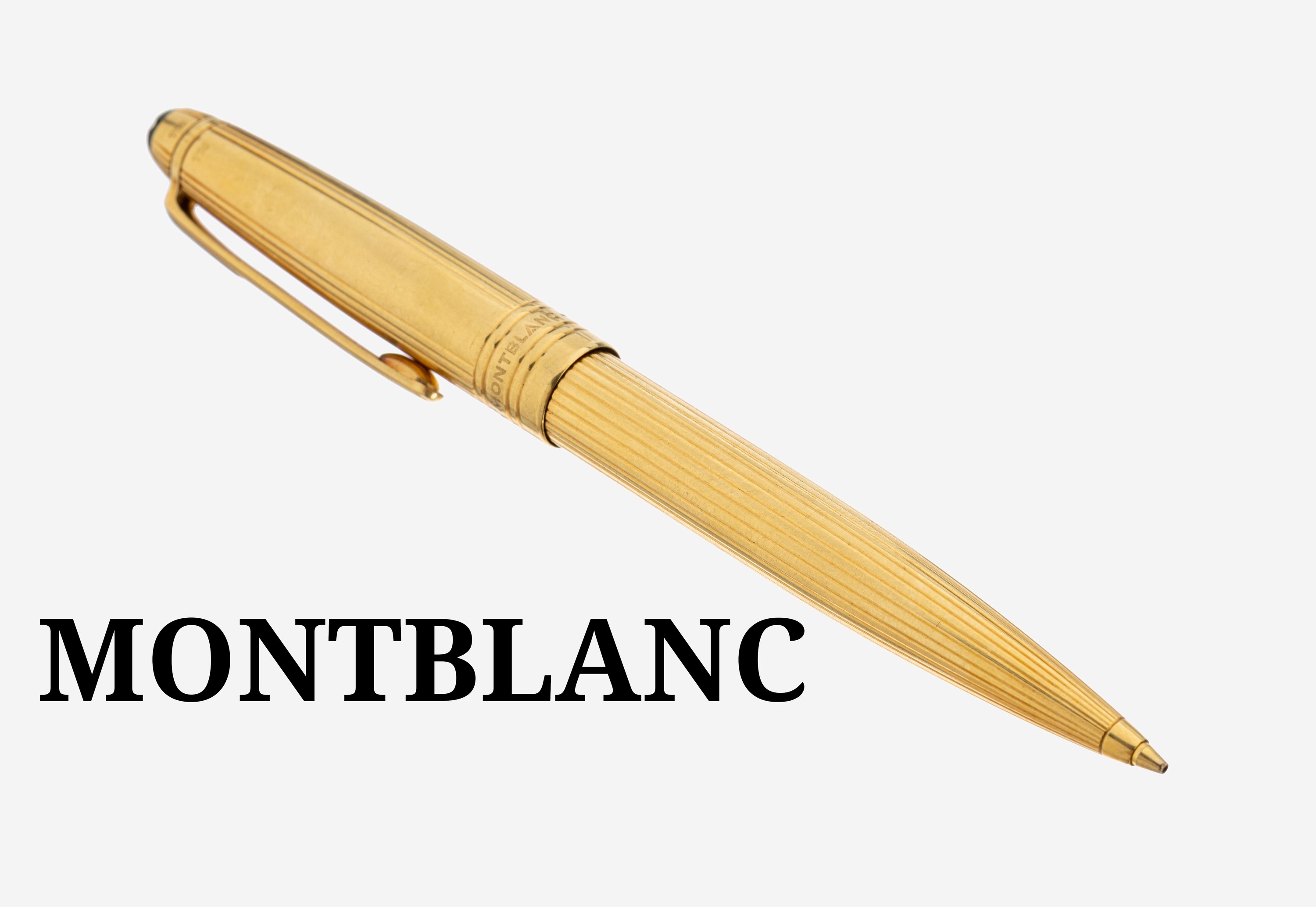Image 27130059 - 18 kt Gold MONTBLANC Drehbleistift, GG 750/000, Meisterstückserie, Rillendekor, L. ca. ...