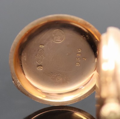 27130006d - TEUTONIA schwere Damen-Goldsavonette in RG 585/000, Schweiz um 1900, glattes 3-Deckel ...