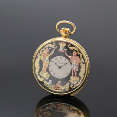 Image IWC / Déesse Taschenuhr mit Figurenautomat und 5-Minuten-Repetition in GG 750/000, ...