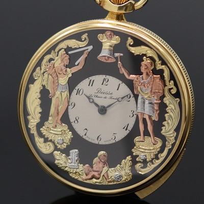 27130079a - IWC / Déesse Taschenuhr mit Figurenautomat und 5-Minuten-Repetition in GG 750/000, ...