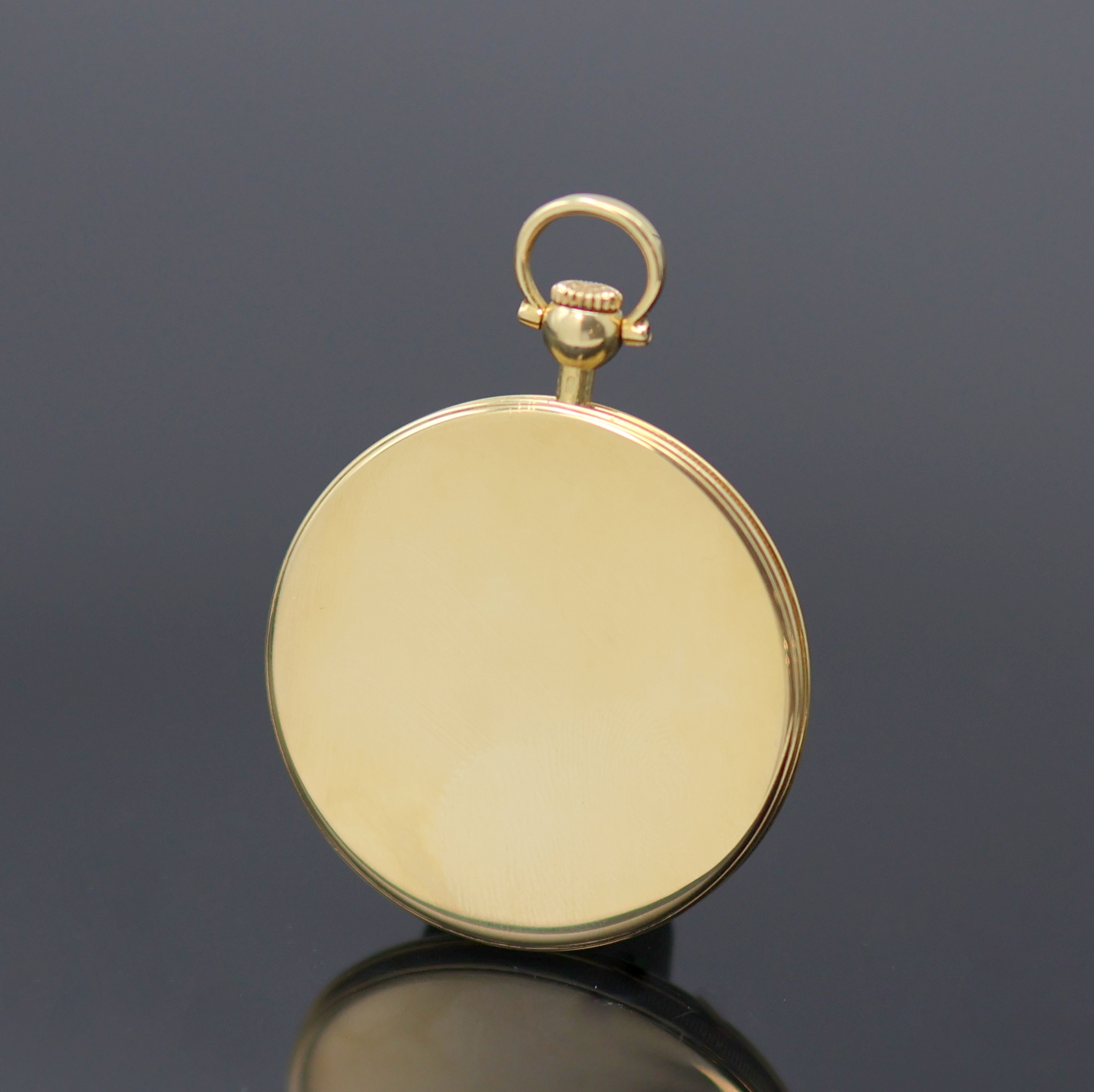 Detail a: CHOPARD Frackuhr Referenz 3004 in GG 750/000, Schweiz um 1985, Handaufzug, glattes 3-tlg. Geh., Boden u. Glasrand aufgedr., gerippter Rand, weißes ...