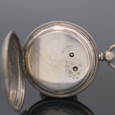 27130106c - MARINE DECIMAL Chronograph schwere Sterlingsilber Taschenuhr mit Zentralsekunde, England ...