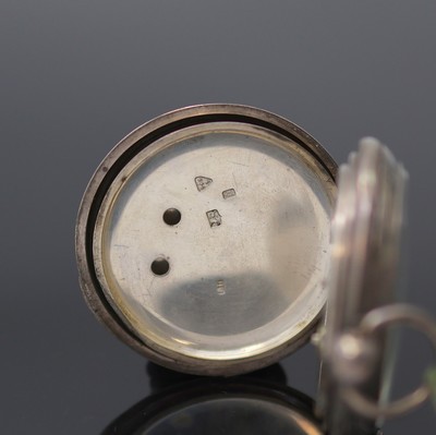 27130106d - MARINE DECIMAL Chronograph schwere Sterlingsilber Taschenuhr mit Zentralsekunde, England ...