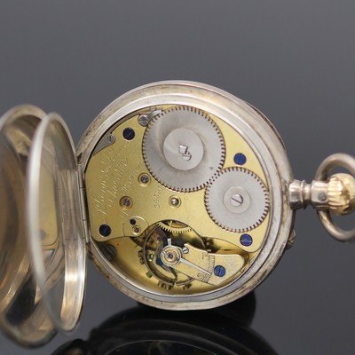 27130109e - A. LANGE & SÖHNE Herrentaschenuhr in Silber, Deutschland um 1880, glattes Geh. m. ...