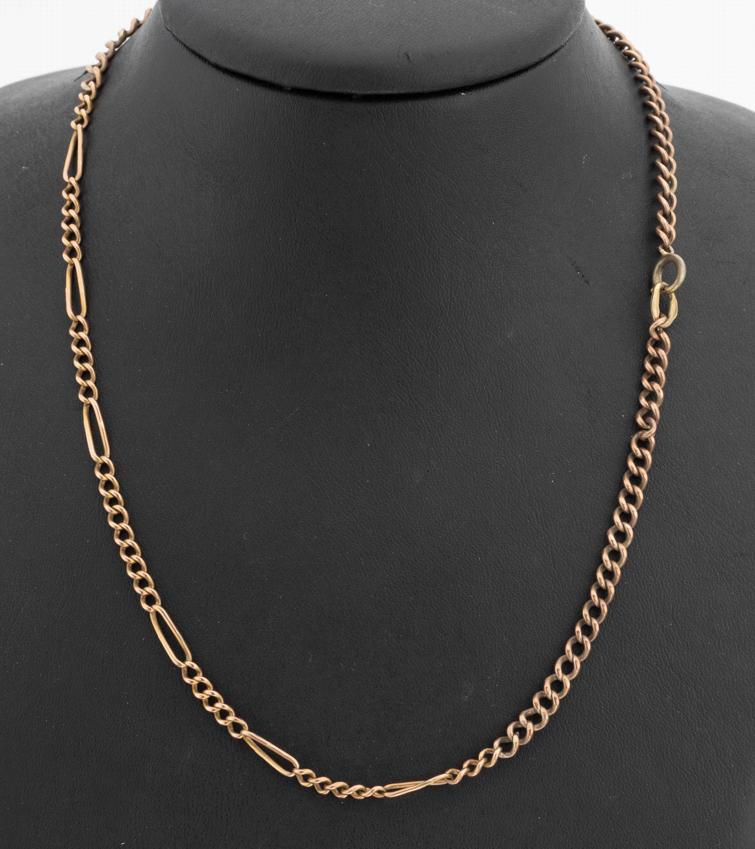 Image 27130225 - 8 kt Gold Kette, RG 333/000 gepr., länglichovale Zwischenglieder, L. ca. 69 cm, ...