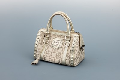 27130260a - VERSACE Handtasche, ´Snap Out of it´, goldfarb. Stoff mit Versagestickerei, Besätze ...