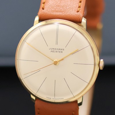 27130267a - JUNGHANS Meister Herrenarmbanduhr, Deutschland um 1964, Handaufzug, verg. Metallgeh., ...