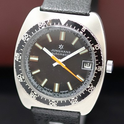 27130271a - JUNGHANS Herrenarmbanduhr, Automatik, Deutschland 1975, Edelstahlgeh. inkl. Sport ...
