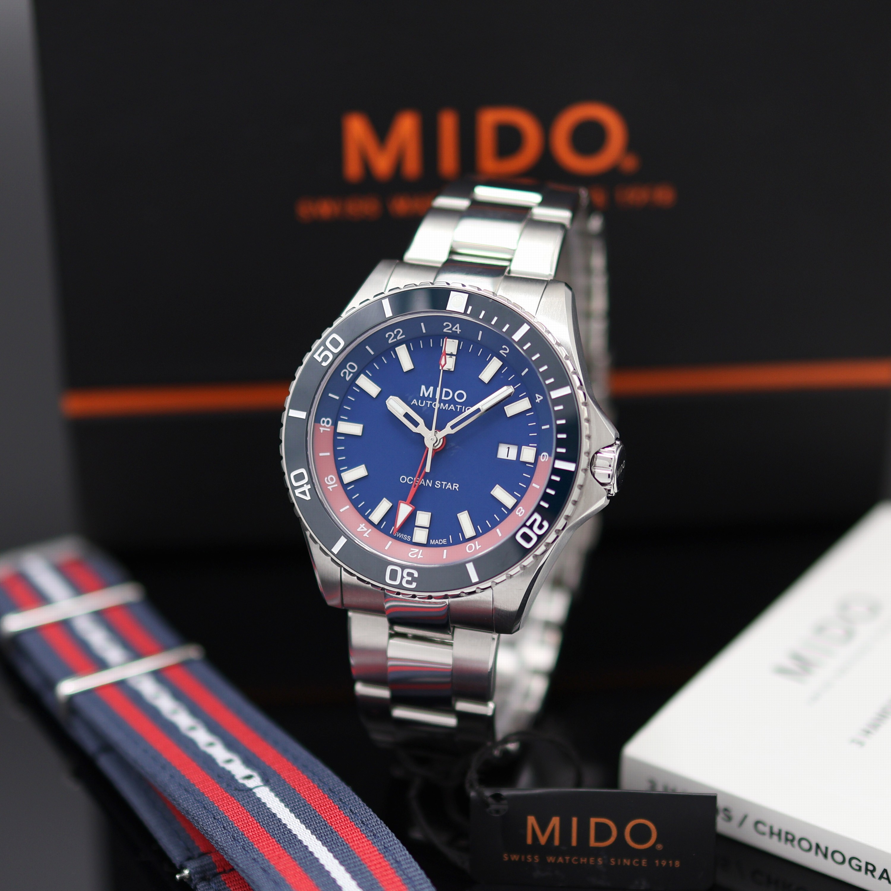Image 27130341 - MIDO Ocean Star GMT ungetragene Herrenarmbanduhr Referenz M026.629.11.041.00, Automatik, ...