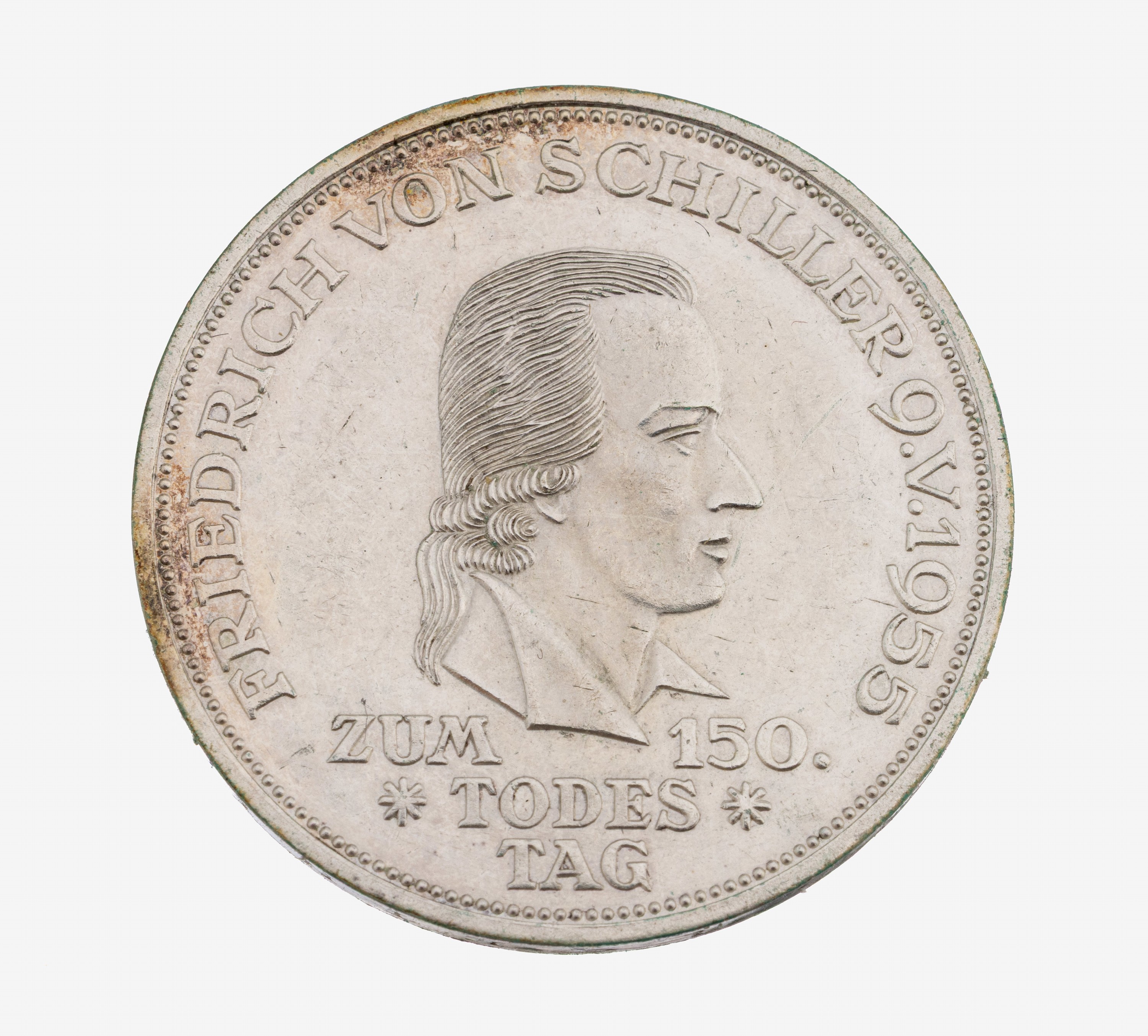 Image 27130378 - Silbermünze, 5 Mark, Deutschland, 1955, 150. Todestag Friedrich Schiller