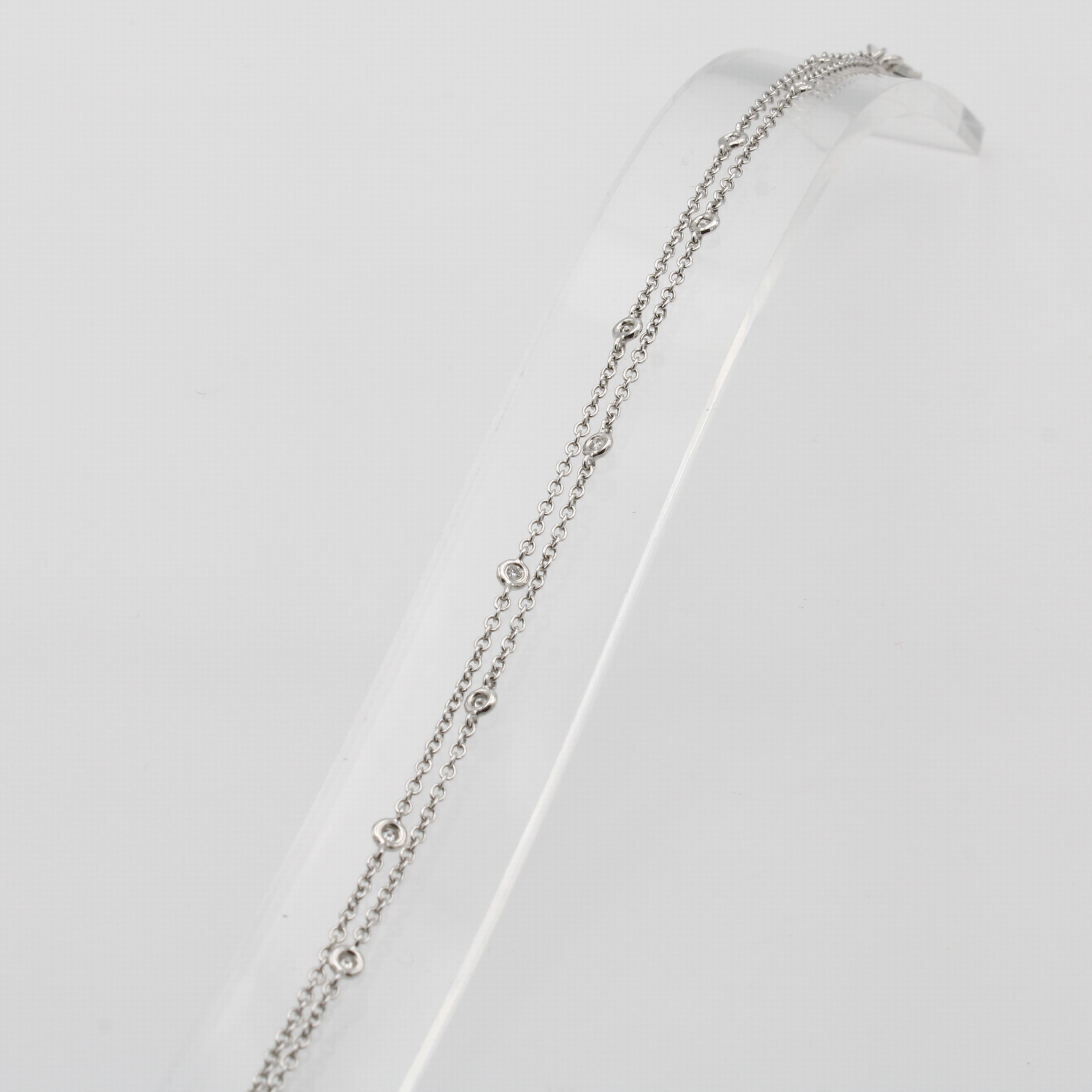 Image 27130393 - 2-reihiges Armband mit Brillanten, WG 750/ 000, 11 Brill. in Zargenfassungen zus. ca. ...