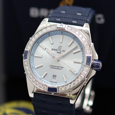 27130339a - BREITLING Super Chronomat Chronometer ungetragene Armbanduhr Referenz A17356, Automatik, ...