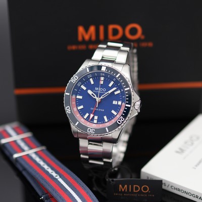 Image MIDO Ocean Star GMT unworn gents wristwatch reference M026.629.11.041.00, self winding, ...