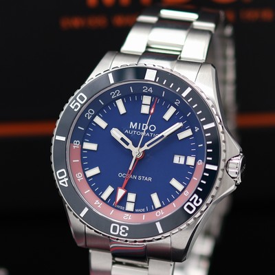 27130341a - MIDO Ocean Star GMT ungetragene Herrenarmbanduhr Referenz M026.629.11.041.00, Automatik, ...