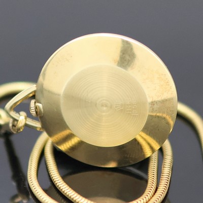 27130398b - FREI VO Frackuhr in GG 585/000, Handaufzug, Schweiz um 1960, 2-teil. Geh., Glasrand ...