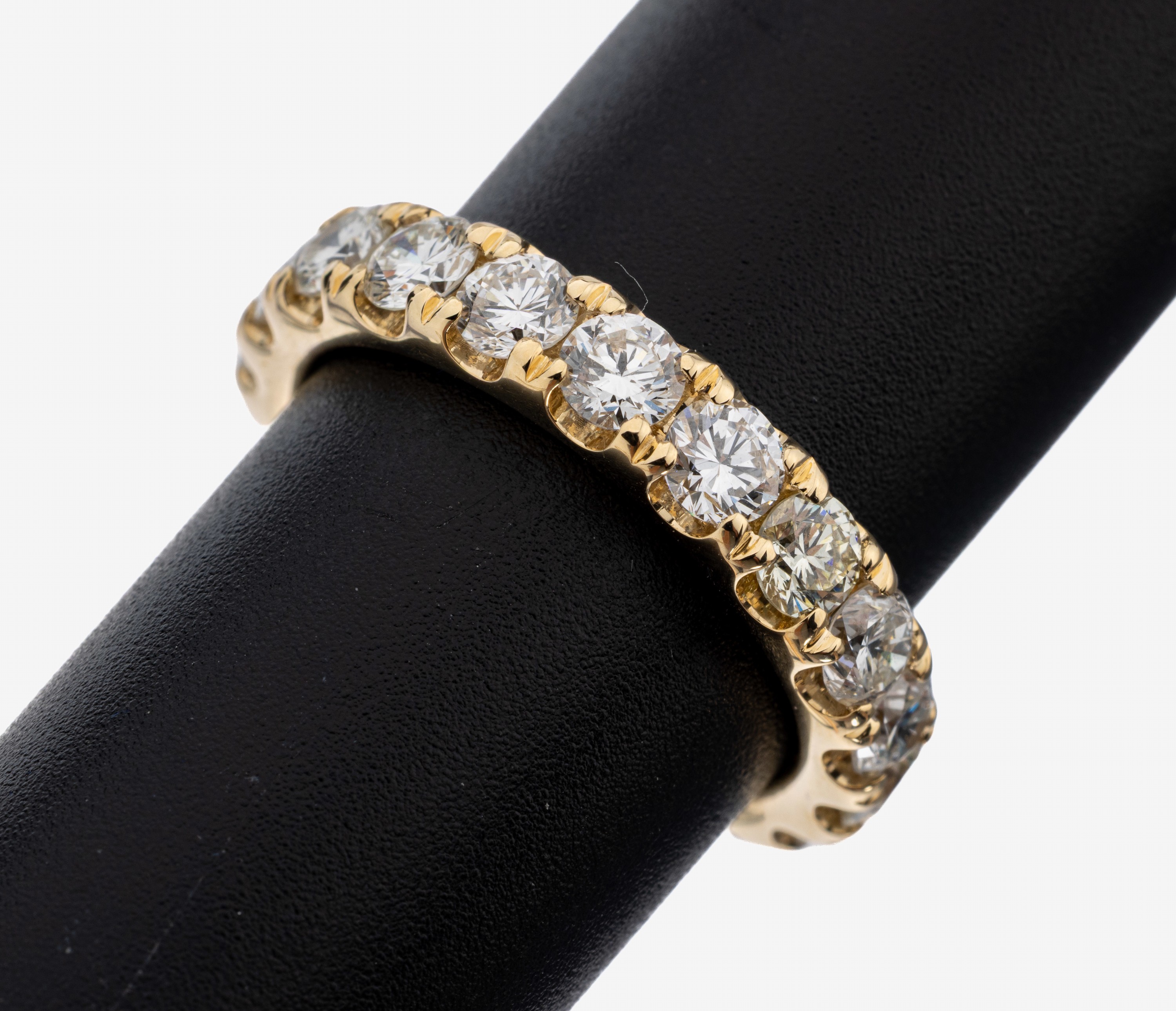 Image 27130434 - 14 kt Gold Brillant-Memoryring, GG 585/000,19 Brillanten zus. ca. 3.56 ct (grav.) ...