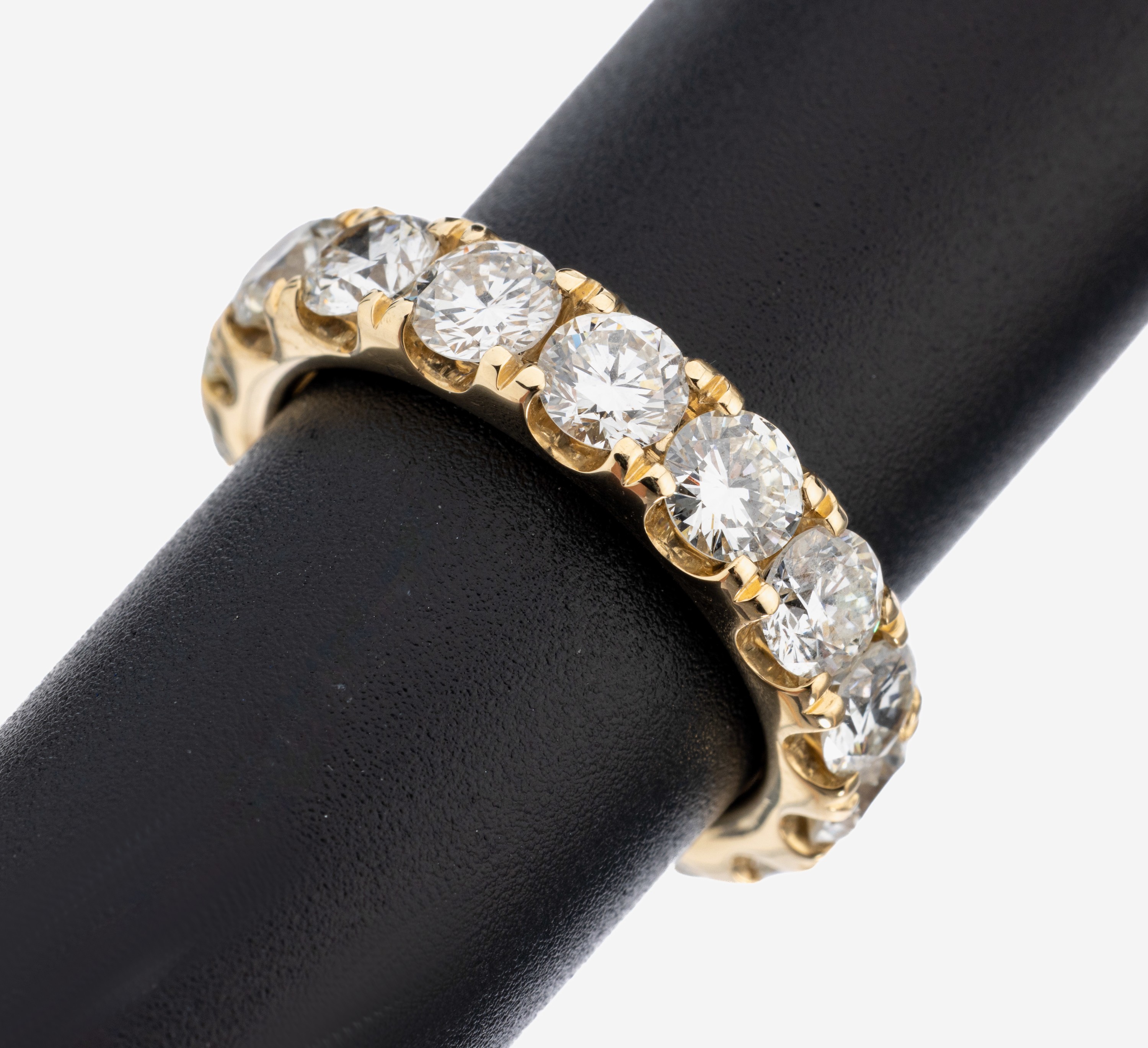 Image 27130440 - 14 kt Gold Brillant-Memoryring, GG 585/000,16 Brillanten zus. ca. 5.12 ct (grav.) ...