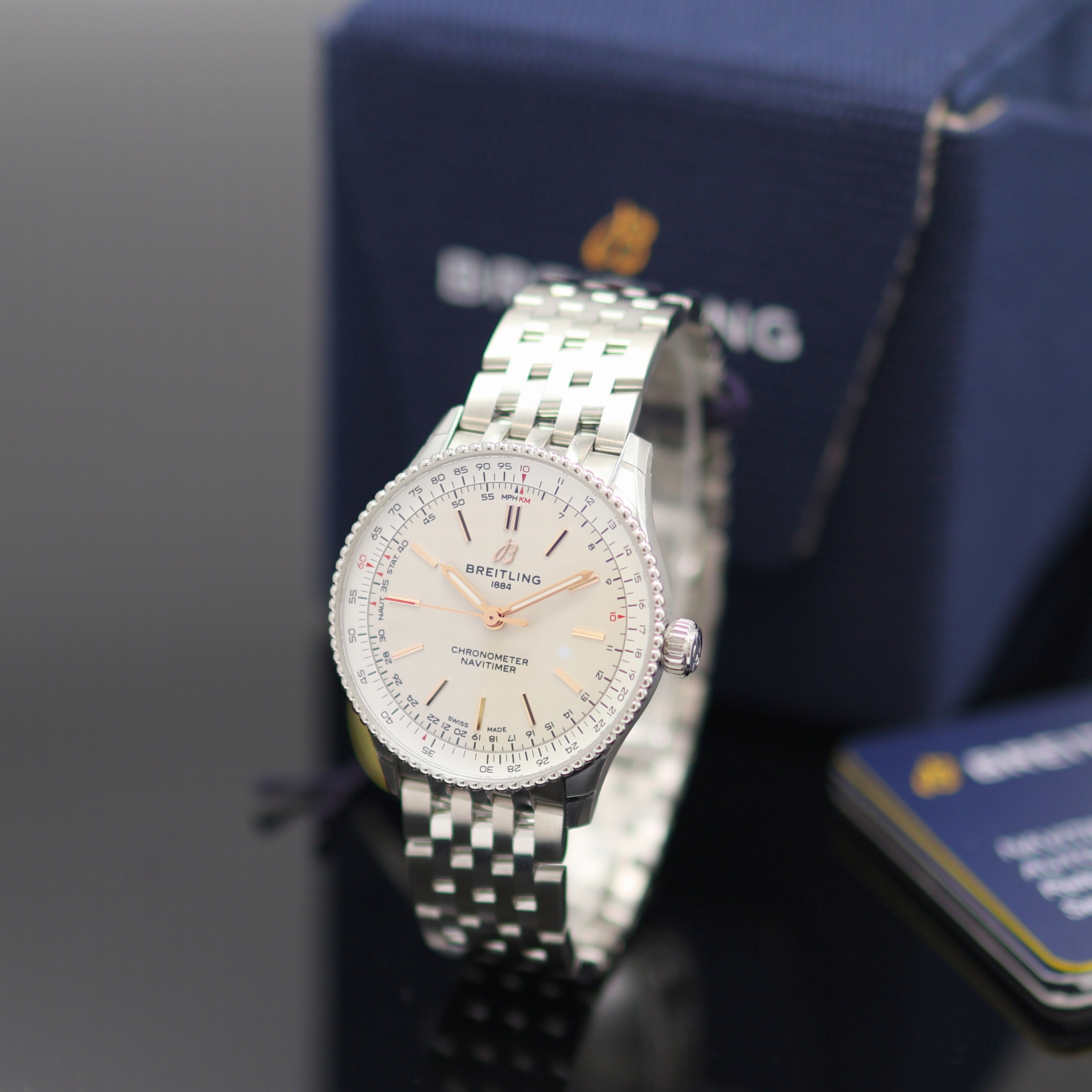 Image 27130441 - BREITLING Navitimer Chronometer ungetragene Armbanduhr Referenz A17327, Automatik, ...