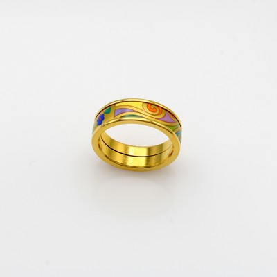 27130478a - Frey Wille Ring Ultra, Metall verg., ´Hope´, RW ca. 52, orig. Etui