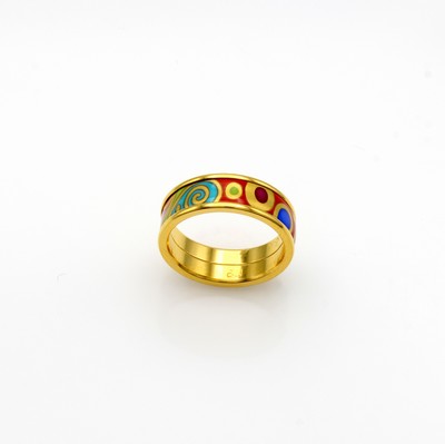 27130499a - Frey Wille Ring Ultra, Metall verg., ´Hope´, RW ca. 50, orig. Etui