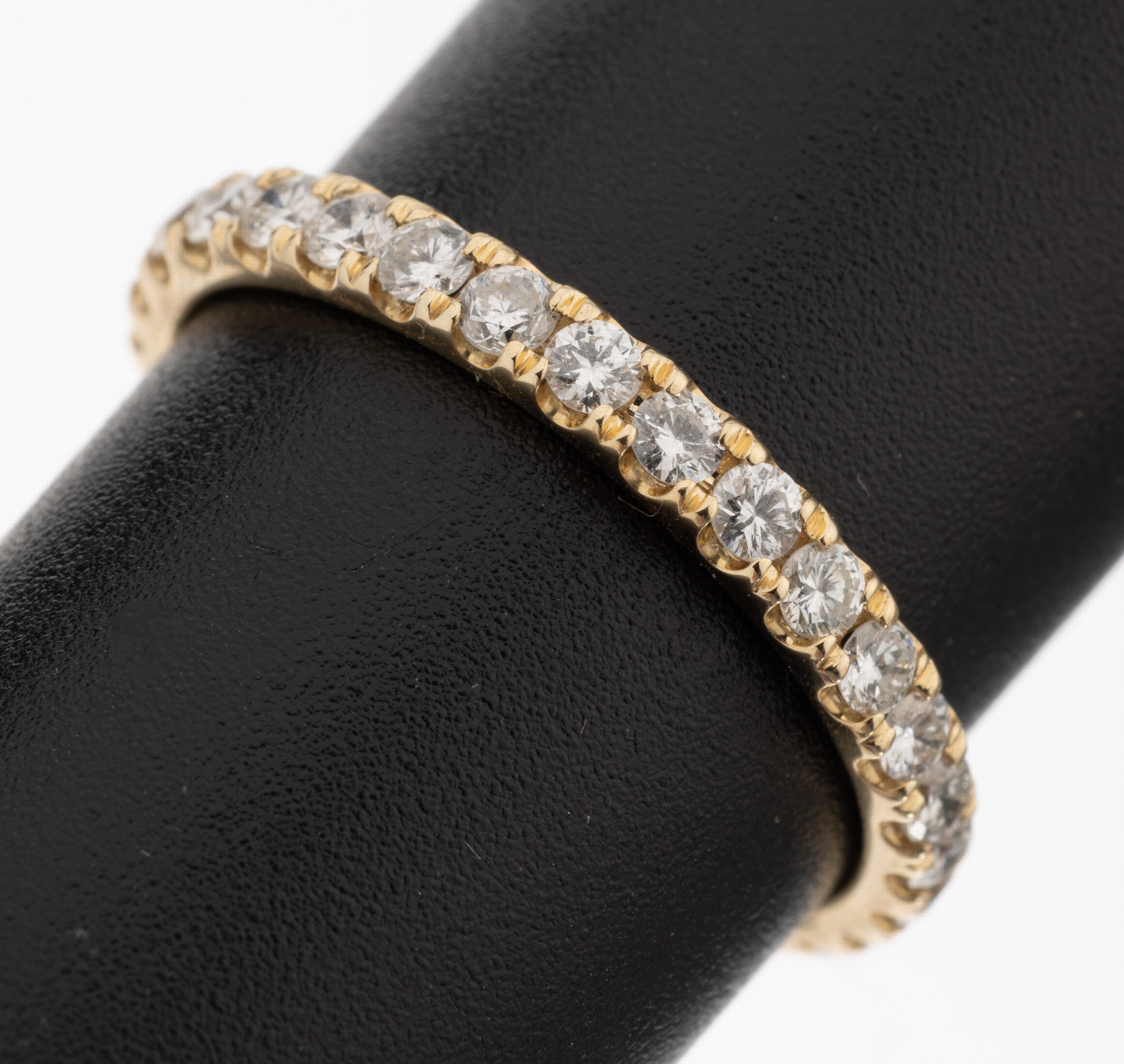 Image 27130505 - 14 kt Gold Brillant-Memoryring, GG 585/000,Brillanten zus. ca. 0.92 ct (grav.) feines ...