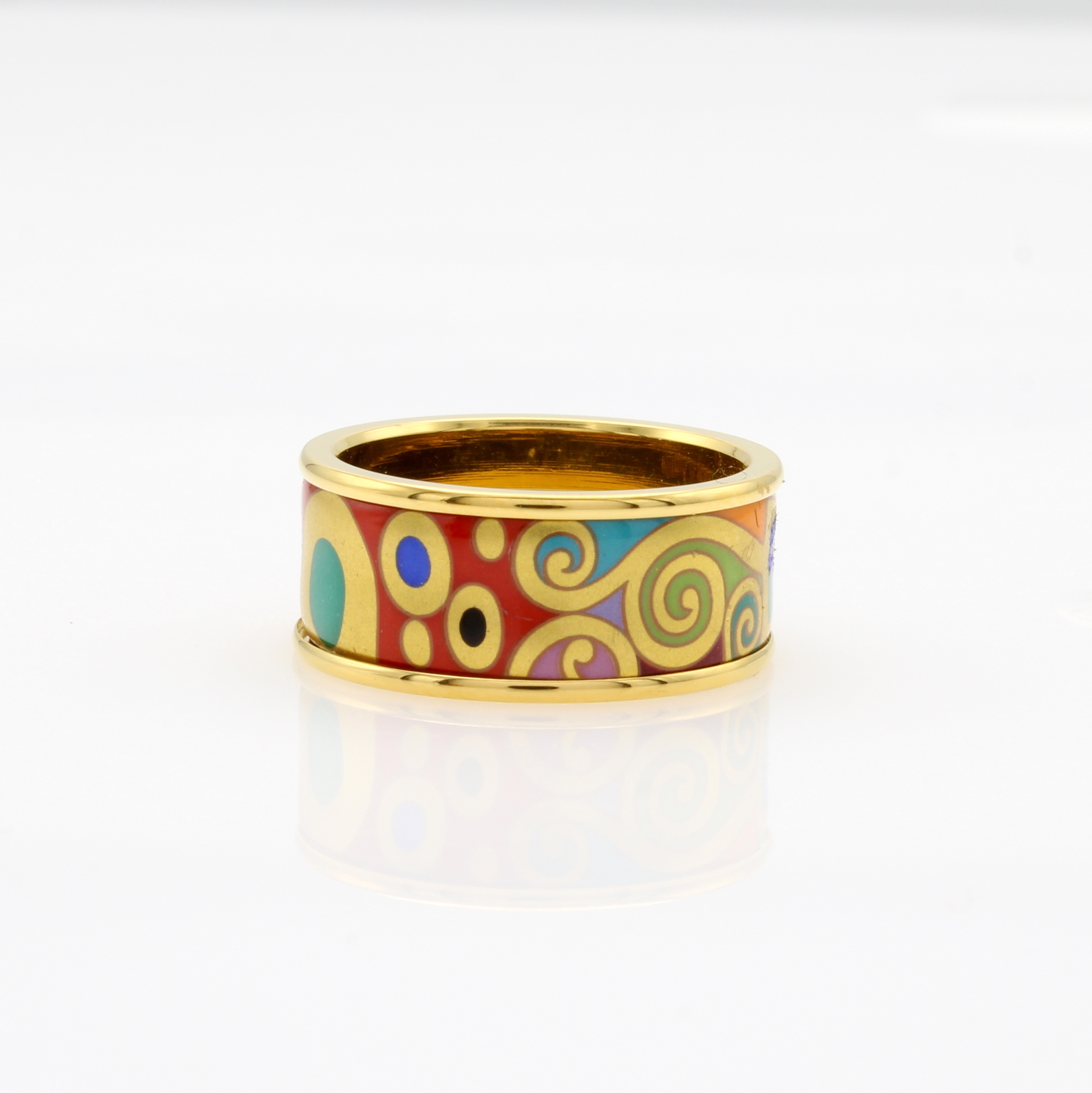 Image 27130515 - Frey Wille Ring Miss, Messing verg., ´Hope´, RW ca. 50, orig. Etui