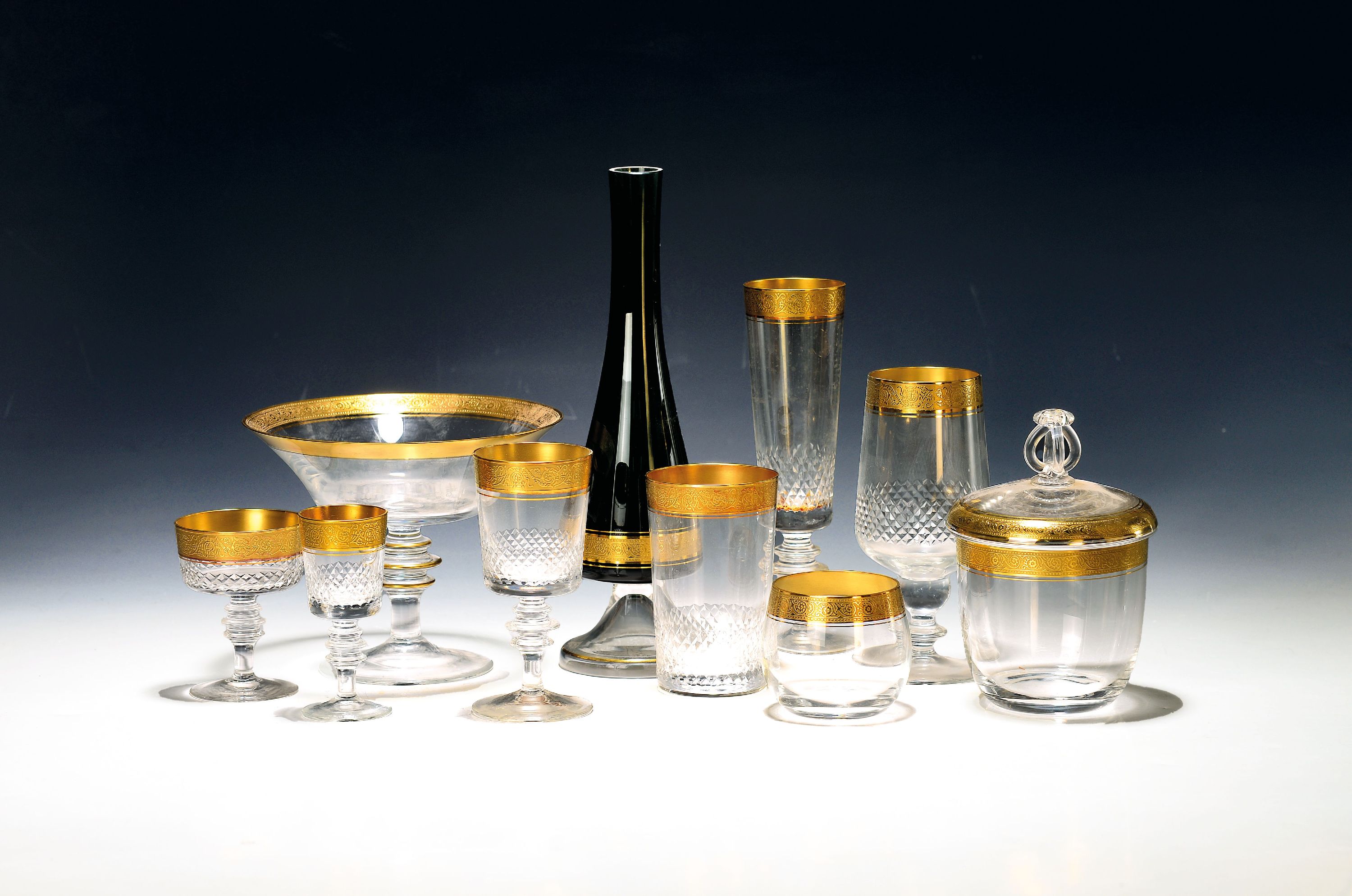 Image 27130564 - 51-tlg. Trinkglasservice Dekor Concorde, Theresienthal, 1960/70er-Jahre, Kristallglas ...