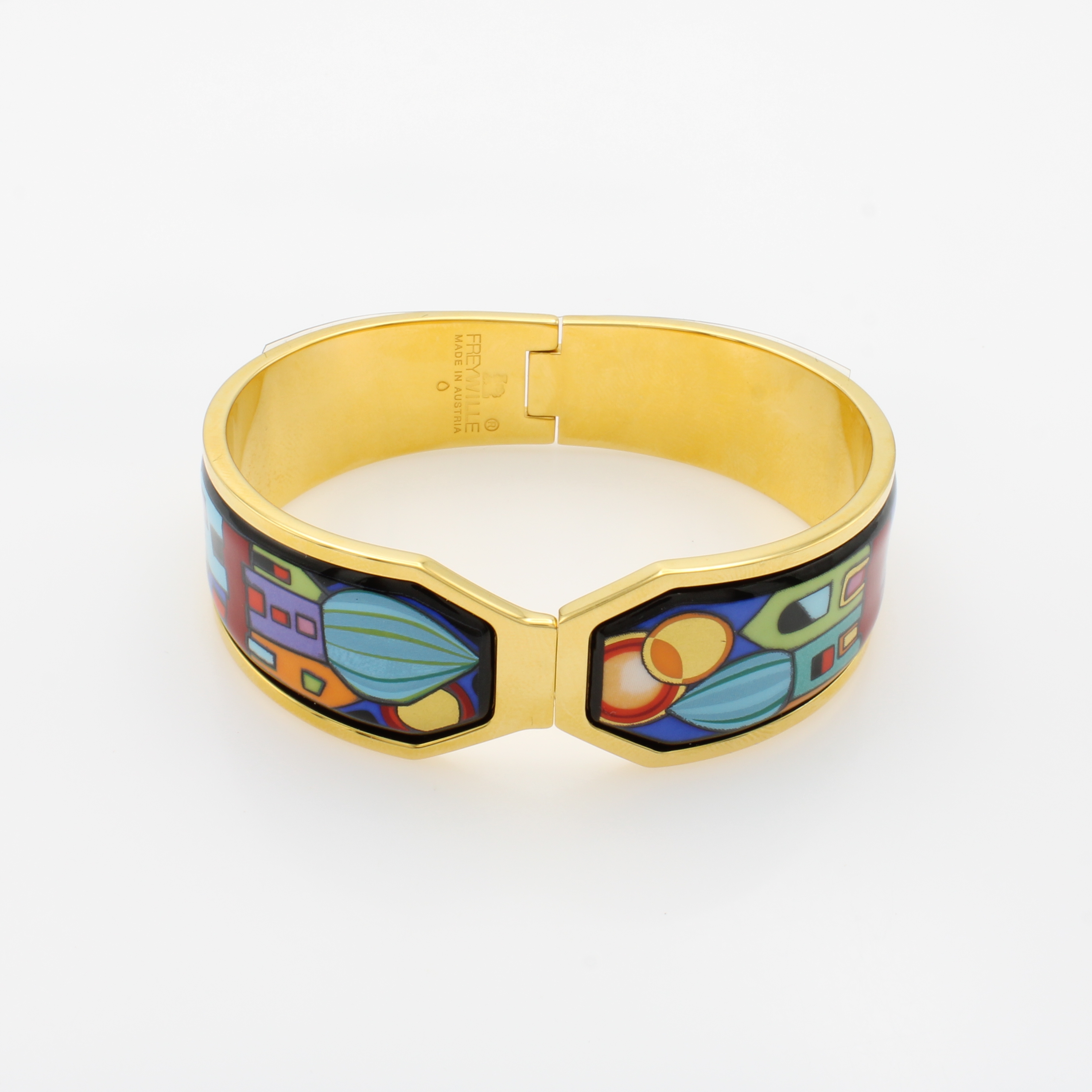Image 27130571 - Frey Wille Armreif Contessa, Metall verg., ´Hommage à Hundertwasser - Street Rivers´, ...