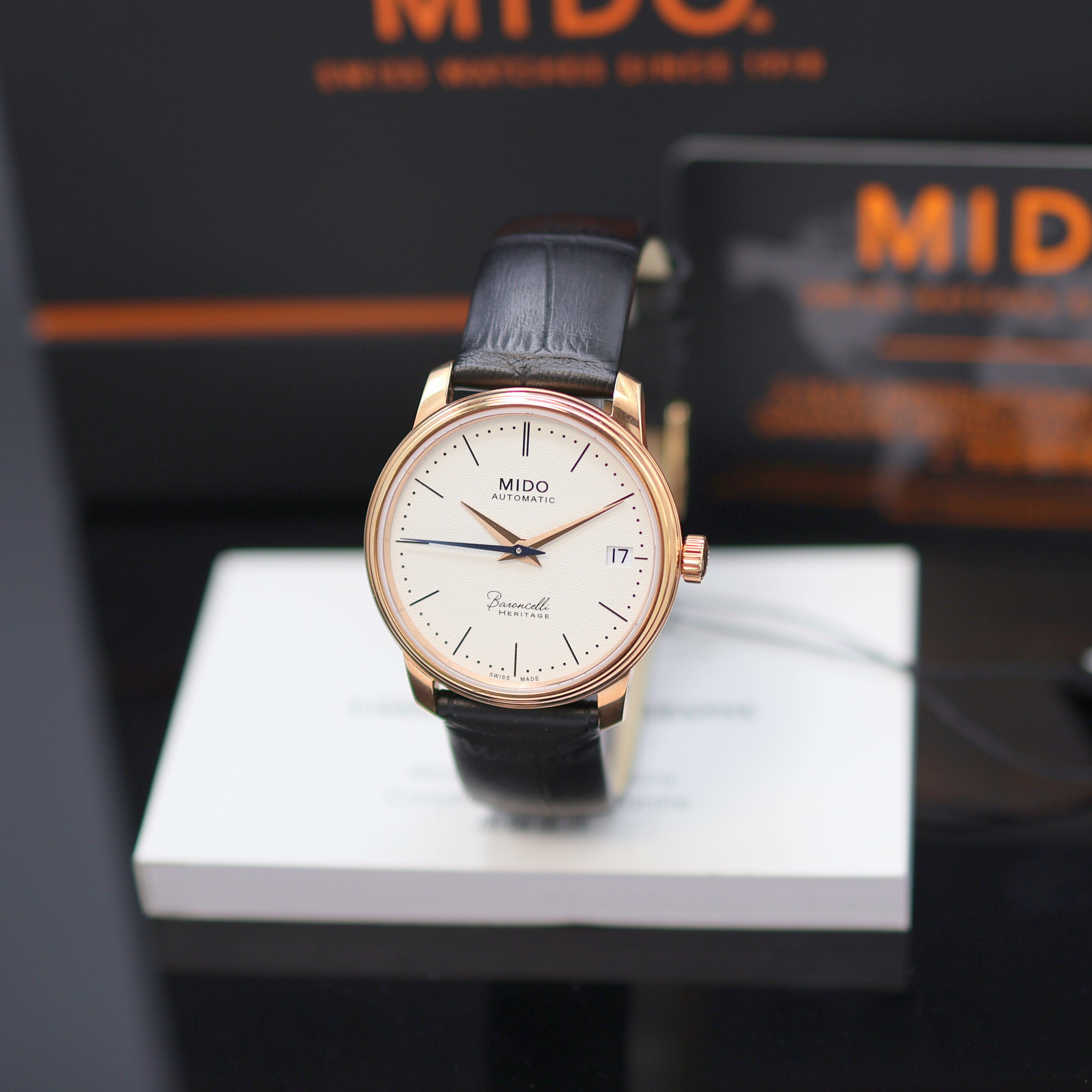 Image 27130578 - MIDO Baroncelli Heritage Lady Damenarmbanduhr Referenz M027.207.36.260.00, Automatik, ...