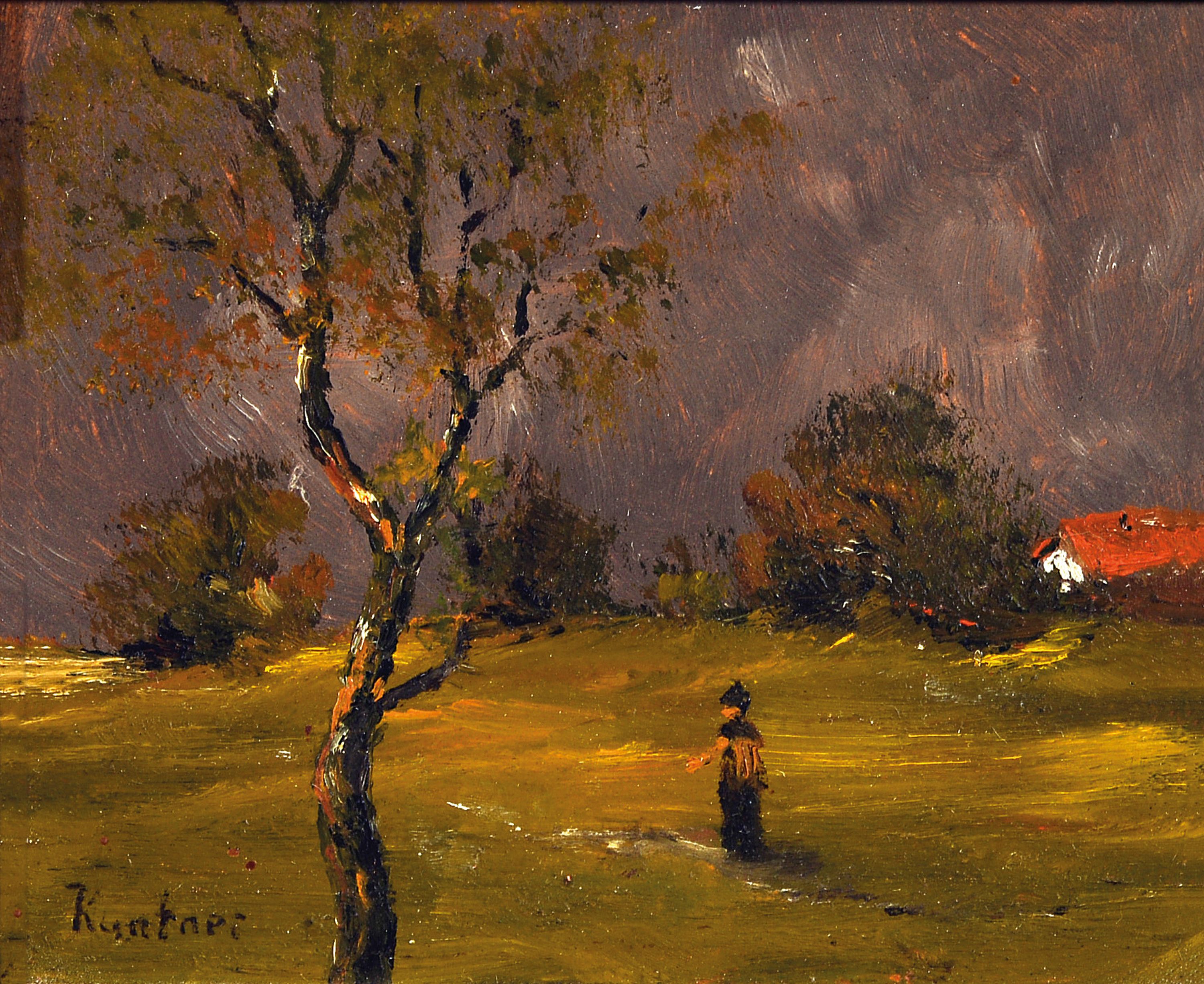 Image 27130581 - Karl Kuntner, Künstler der Mitte des 20.Jh., Herbstlandschaft, signiert, Öl/Holz, ...