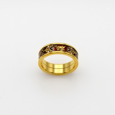 27130548a - Frey Wille Ring Miss, Metall verg., ´Hommageá Venise - Clocktower of St. Marcus´, RW ...