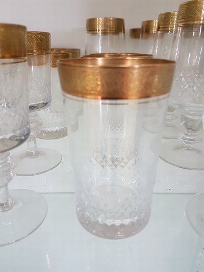 27130564j - 51-tlg. Trinkglasservice Dekor Concorde, Theresienthal, 1960/70er-Jahre, Kristallglas ...