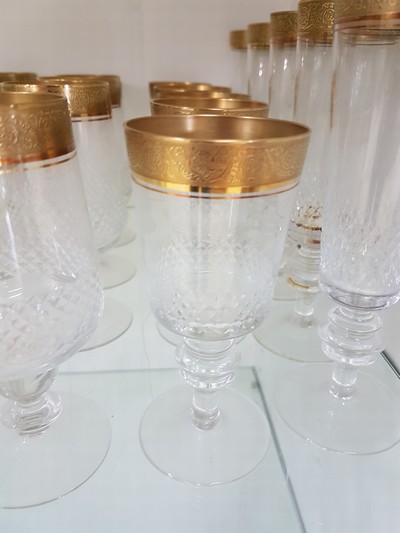 27130564l - 51-tlg. Trinkglasservice Dekor Concorde, Theresienthal, 1960/70er-Jahre, Kristallglas ...