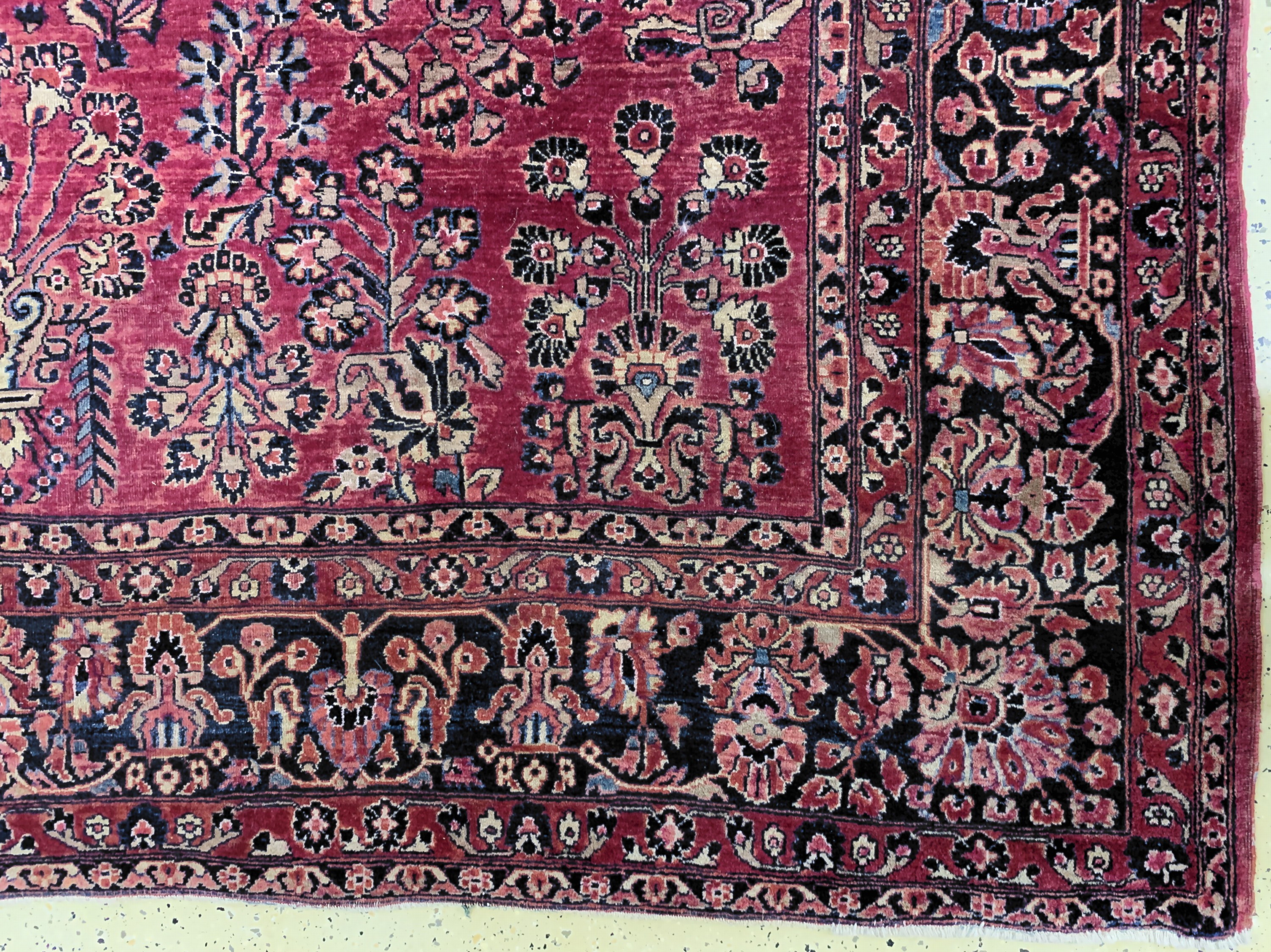 Detail a: Us Re-Import Sarogh antik, Persien, um 1900, Wolle auf Baumwolle, ca. 355 x 275 cm, EHZ: 3