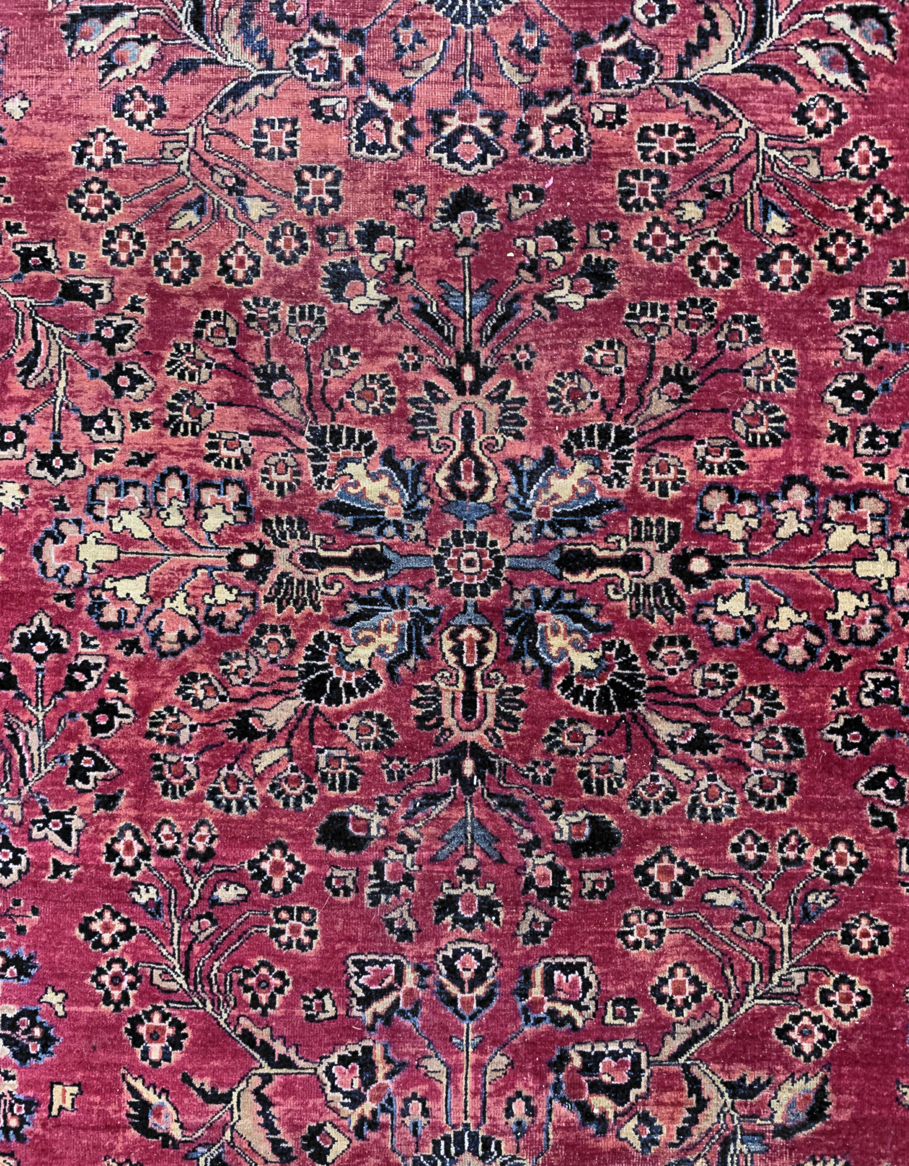 Detail d: Us Re-Import Sarogh antik, Persien, um 1900, Wolle auf Baumwolle, ca. 355 x 275 cm, EHZ: 3