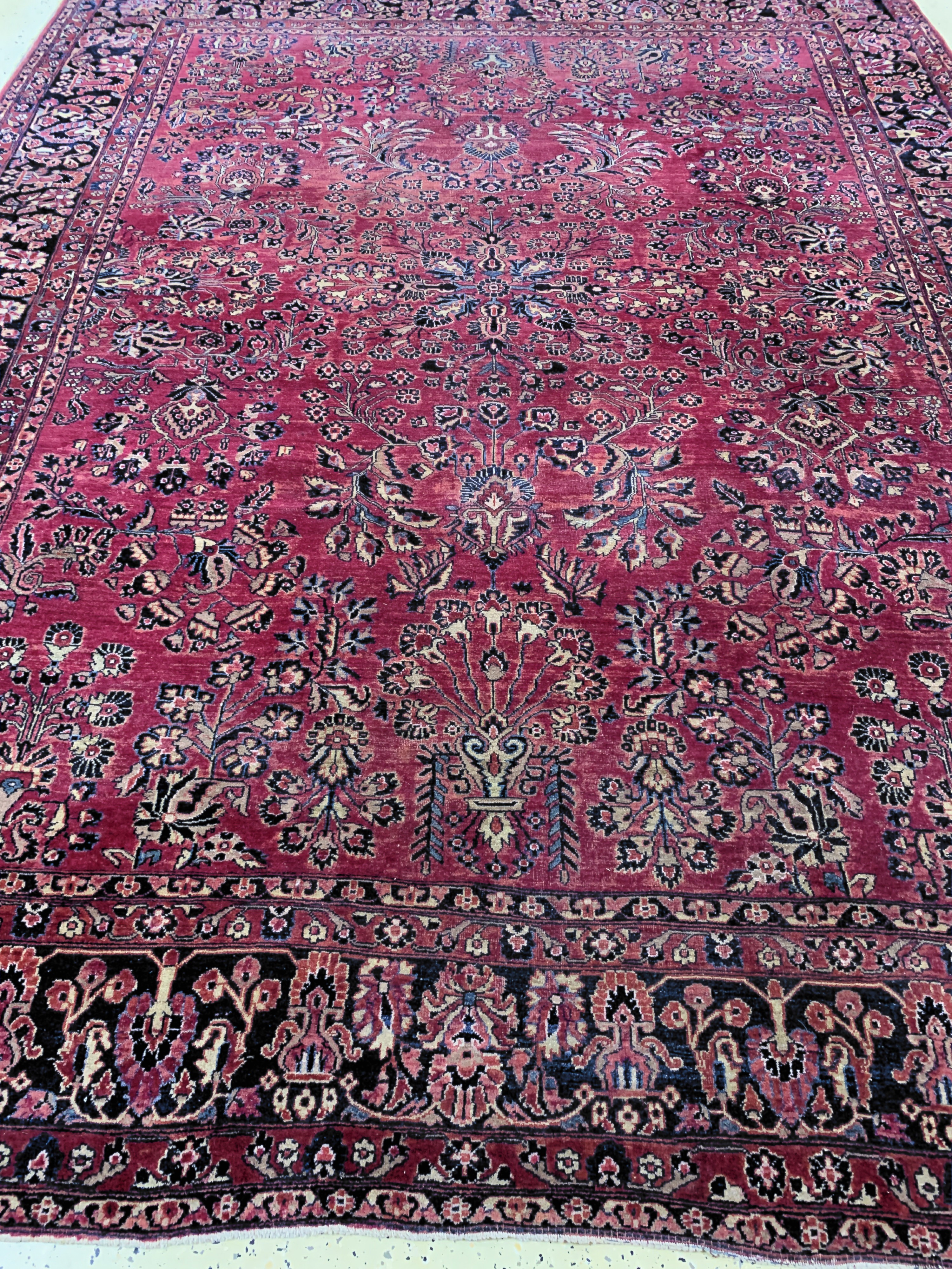 Detail h: Us Re-Import Sarogh antik, Persien, um 1900, Wolle auf Baumwolle, ca. 355 x 275 cm, EHZ: 3